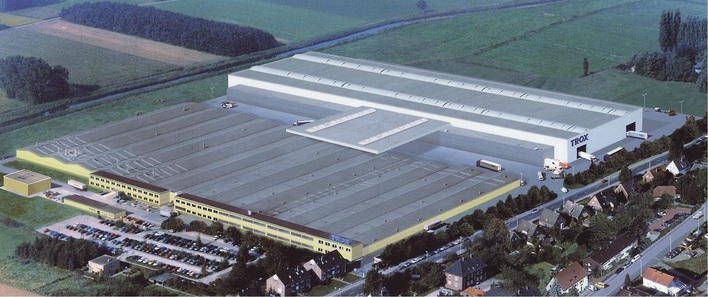 Trox: Visualisierung der neuen Produktionshalle für RLT-Geräte im Werk Anholt.