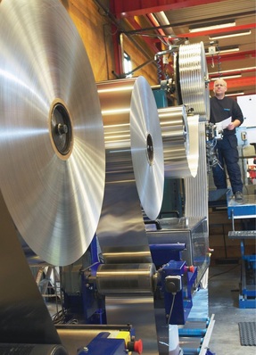 Abb. 1 Energieeffizienz vom Coil. Fertigung von ­rotierenden Wärmeübertragern bei Swegon.