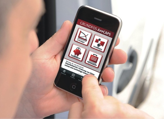 © Grundfos
 Grundfos: AppCAPS zur Pumpenauslegung und Beratung vor Ort.