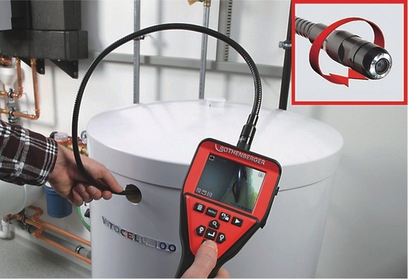 Rothenberger: Inspektionskamera Roscope 1000 mit dem Modul TEC 100.