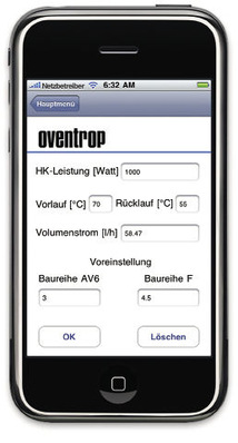 Oventrop: App berechnet

Voreinstellwerte für

Thermostatventil-

Baureihen AV 6 und F.