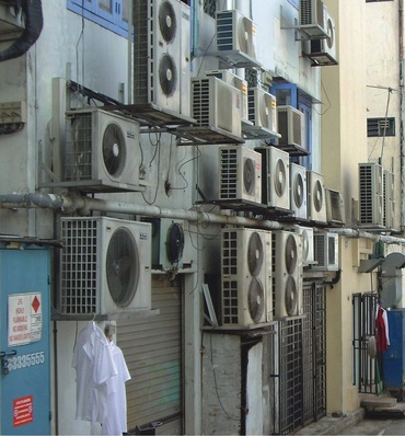 Abb. 1 Klimaanlagen in Singapur: Nachgeflickt bis es passt? Berechnungs-Software nach VDI 2078 ermöglicht eine zuverlässige Auslegung von Klimaanlagen.