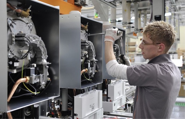 Viessmann: Fertigungslinie für Gas-Wandgeräte am Stammsitz in Allendorf (Eder).