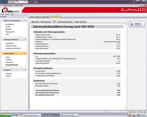 AlphaInnoTec: Wärme­pumpenPlanungssoftware AlphaGo.