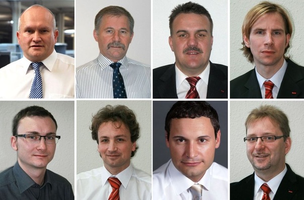 Horst Veitenhansl, Rainer Weber, Stefan Ketterle und Rainer Hartmann (oben v.l.) sowie Mirko Hebenstreit, Hermann Hell, Daniel Fischhaber, Alwin Krumpholz (unten v.l.).