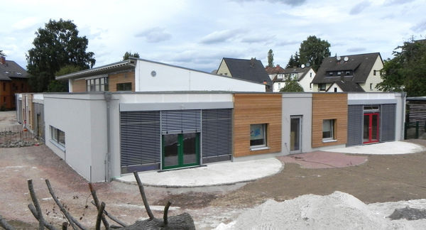 Europaweit einzigartige Plus-Energie-Kita in Holzminden. (Quelle: HAWK)