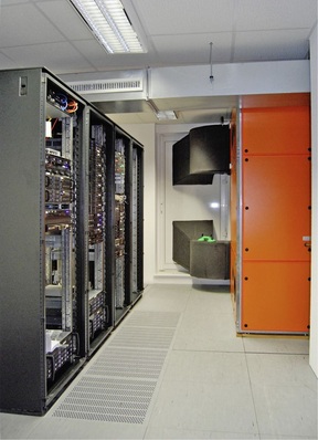 Menerga: Prototyp eines ­Adcoolair Umluftkühlgeräts für Rechenzentren.