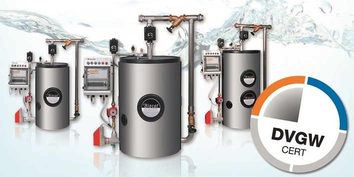 Watercryst: Die Biocat-Kalkschutzanlagen KS 8000, KS 11000 und KS 14000 wurden vom DVGW überprüft und zertifiziert.