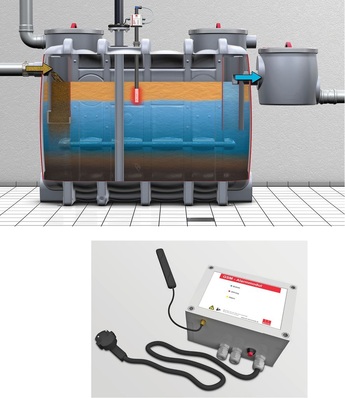 ACO Haustechnik: Fettschichtdickenmessung und GSM-Modul.