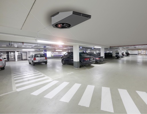 Jetfan von Pollrich DLK zur Entlüftung einer Tiefgarage.