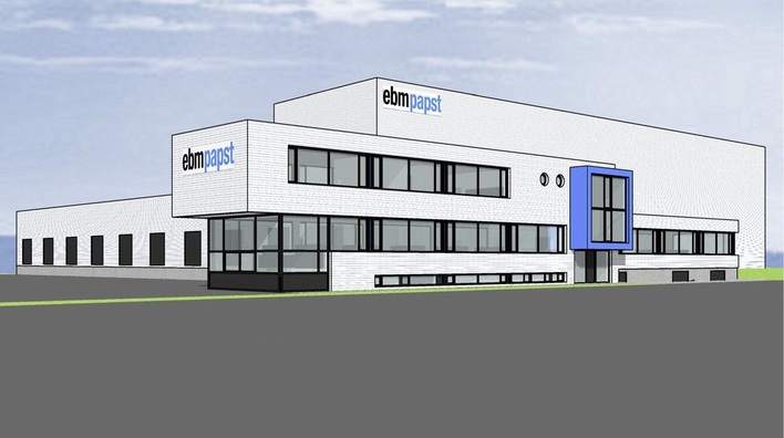 Im Frühjahr 2013 soll das neue ebm-papst Logistikzentrum in Landshut fertiggestellt sein.