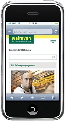 Mobile Walraven-Website.
