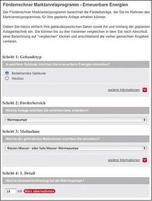 Viessmann: MAP-Förderrechner für SolarthermieAnlagen, Wärmepumpen und Biomasse-Heizungen.