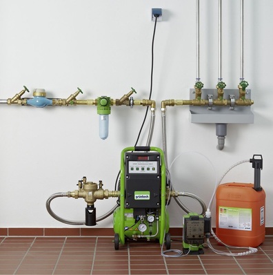 Grünbeck: Einbaubeispiel für die Desinfektion einer TrinkwasserInstallation.