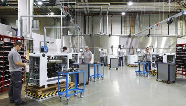 Produktion von ecopower Mini-KWK-Anlagen.