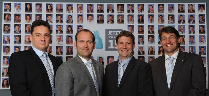 Die neue Vertriebsführung von Daikin Deutschland (v.l.): Thomas Graupensberger (Bereich Commercial), Geschäftsführer Gunther Gamst, Jochen Eisenhofer (Bereich Industrial) und Dirk Obländer, seit Mai 2012 Sales Director.