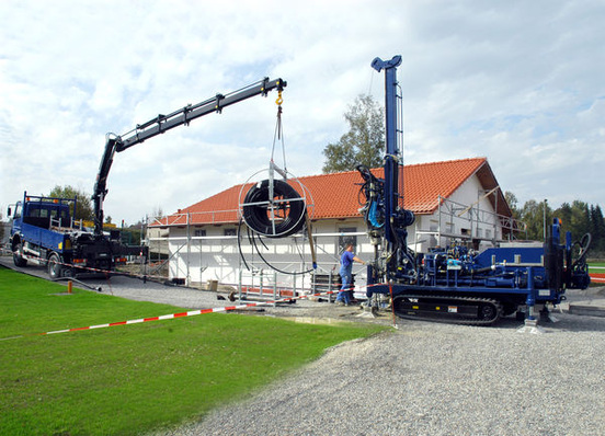 Geothermiebohrung für eine Wärmepumpenheizung. (Quelle: Weishaupt)