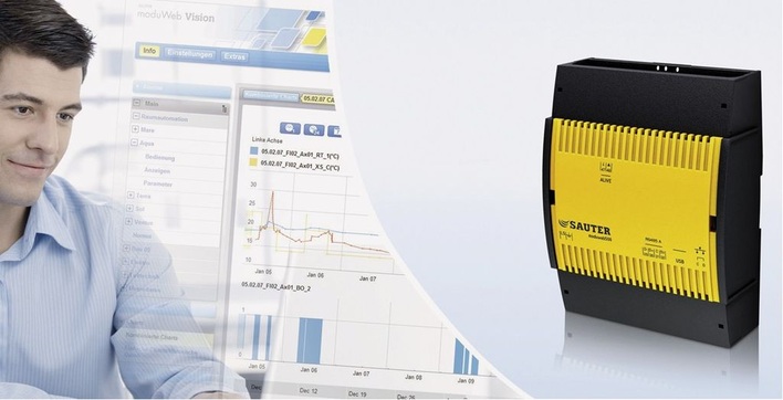 Sauter: Webbasiertes Visualisierungs-und Bediensystem moduWeb Vision.