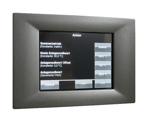 Viessmann: Touch-Display zur Steuerung von Mehrkesselanlagen mit dem Multi Modul Management MMM-200.