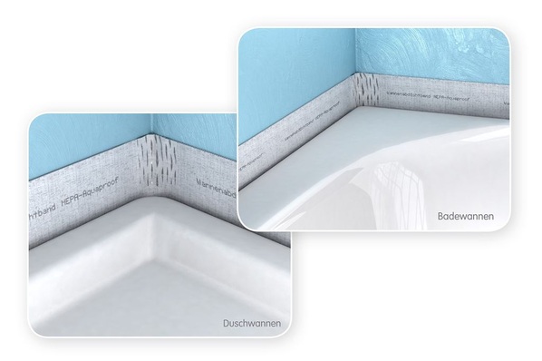 Mepa-Aquaproof zur sicheren ­Abdichtung von Wannen.