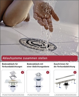 Dallmer: Produktkonfigurator für Ablaufsysteme.