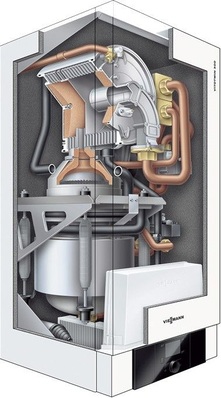 Viessmann: Mikro-KWK-System Vitotwin 300-W mit Stromanforderungstaste.
