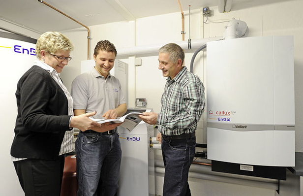 Installierte Callux-Feldtestanlage.