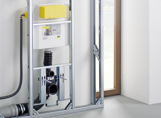 Viega: WC-Modul mit nachträglich verstellbarer Sitzhöhe.