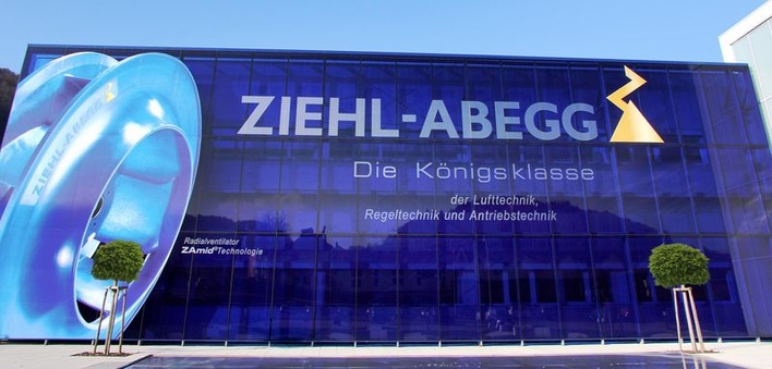 Entwicklungszentrum von Ziehl-Abegg am Stammsitz in Künzelsau.