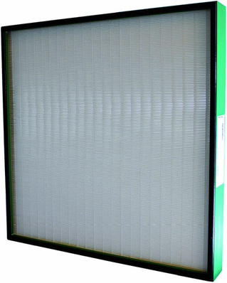 Camfil: Megalam-Green-Filter mit Rahmen und Griffschutz aus Kunststoff.