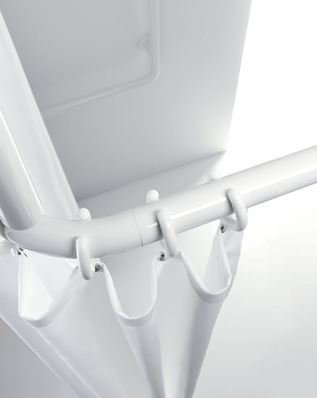 © Hewi
 Hewi: Suizidhemmend befestigte Duschvorhangstange.