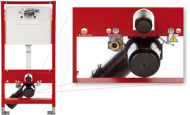 WC-Modul Teceprofil für Bidet-WCs von Duravit und Geberit.