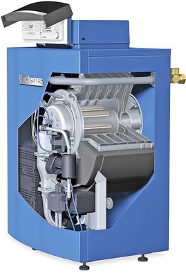 © Buderus
 Buderus: Öl-Brennwertheizkessel Logano plus GB145 mit modulierendem und selbstkalibrierendem Öl-Verdampfungsbrenner.