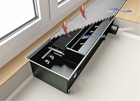 Arbonia: Unterflurkonvektor Ascotherm eco mit großer Gestaltungsfreiheit.