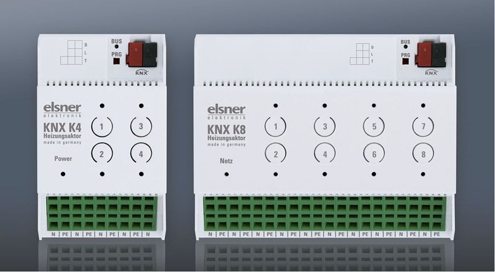 Elsner: Aktoren KNX K4 und KNX K8.