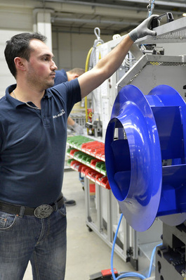 Ventilatorenfertigung bei Ziehl-Abegg.