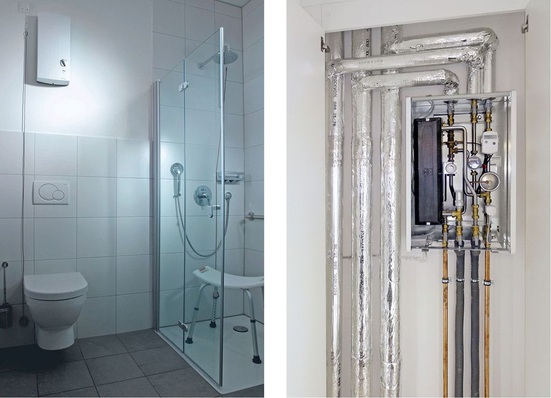 Abb. 1 Elektronischer Durchlauferhitzer oder Wohnungsstation: die dezentrale Trinkwassererwärmung liegt im Trend.