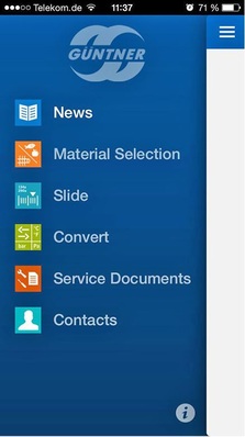 Güntner: Funktionsübersicht der Kältetechnik-App.