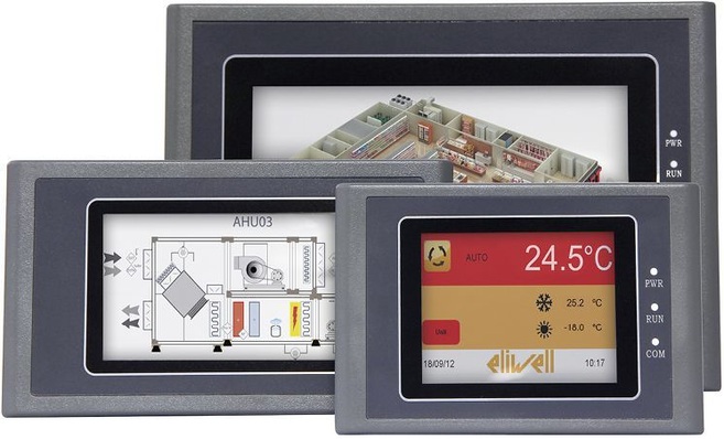 Eliwell: Programmierbare Touchscreens.