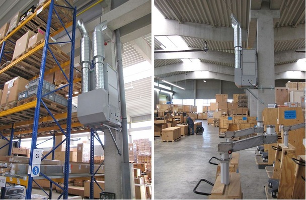 Abb. 1 CamCleaner von Camfil in den Lagern von Carl Zeiss IMT.