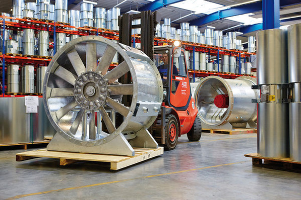 Der deutsche Standort der Systemair-Gruppe in Boxberg-Windischbuch ist Kompetenzzentrum für Axial- und Entrauchungsventilatoren.