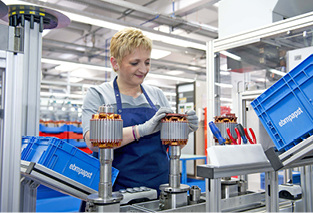 



Statorfertigung bei ebm-papst in Mulfingen. 
