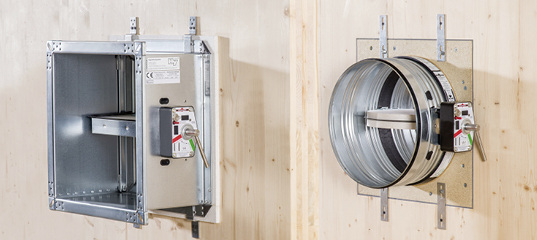 



Wildeboer: Brandschutzklappen FK90 und FR90 für den Einsatz in Brettsperrholzelementen. 
