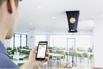 



Testo: Anwendung von testo 420 mit Stativ und Fernbedienung per App. 
