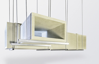 



Rigips: Luftleitung aus Glasroc F V500. 
