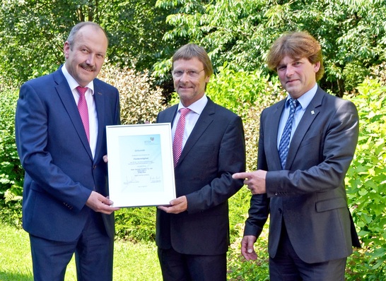 Joachim Maiworm, Gesamtvertriebsleiter Gebäudetechnik / Gusstechnik bei Kemper, BTGA-Hauptgeschäftsführer Günther Mertz und Ulrich Petzolt, Leiter Produktmanagement bei Kemper (v.l.).