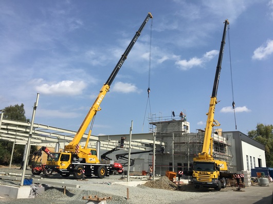 Das neue Howatherm-Logistikzentrum nimmt Gestalt an (August 2018).