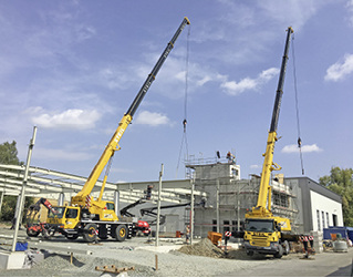 



Das neue Howatherm-Logistikzentrum nimmt Gestalt an (August 2018). 
