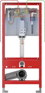 



Tece: WC-Modul mit Hygienespülung. 

